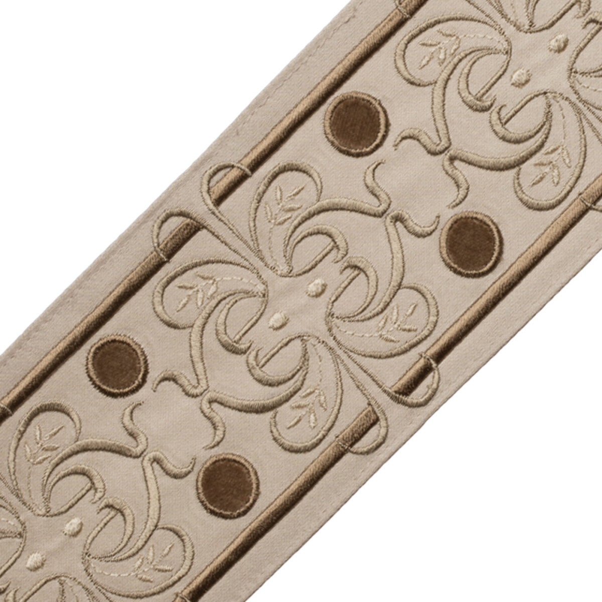 Chevallerie Botanical Border Trim by Samuel & Sons in Amande