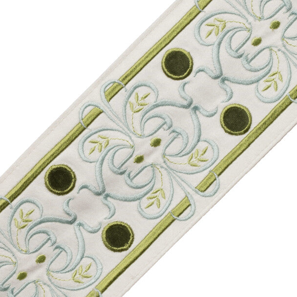 Chevallerie Botanical Border Trim by Samuel & Sons in Vert