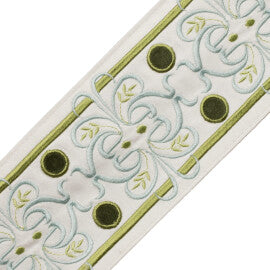 Chevallerie Botanical Border Trim by Samuel & Sons in Vert