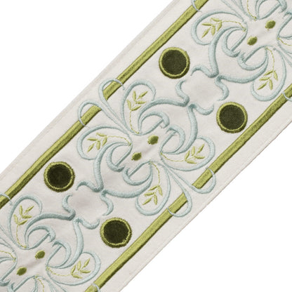 Chevallerie Botanical Border Trim by Samuel & Sons in Vert