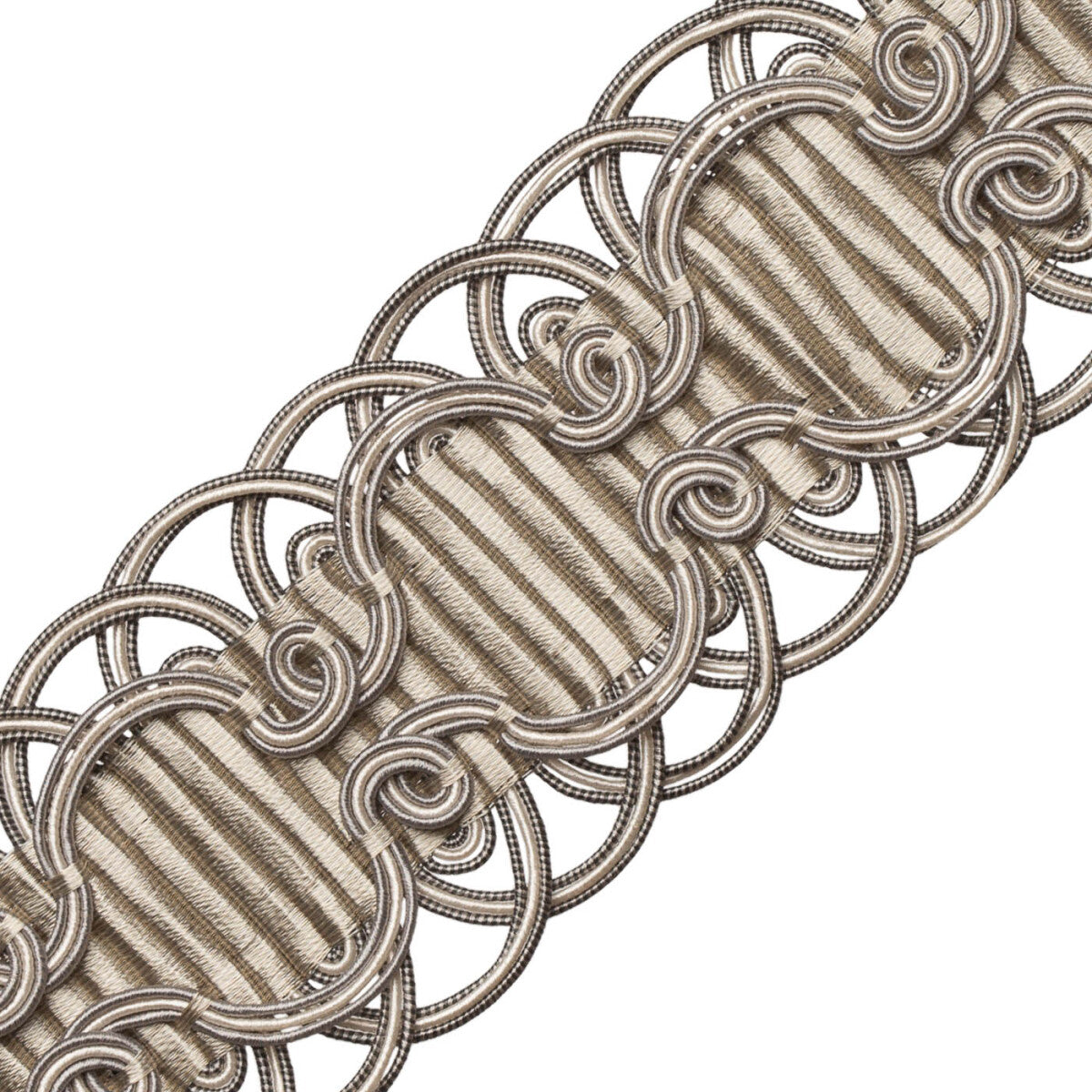 Chevallerie Crete Trim by Samuel & Sons in Argent