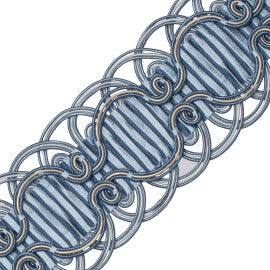 Chevallerie Crete Trim by Samuel & Sons in Bleu