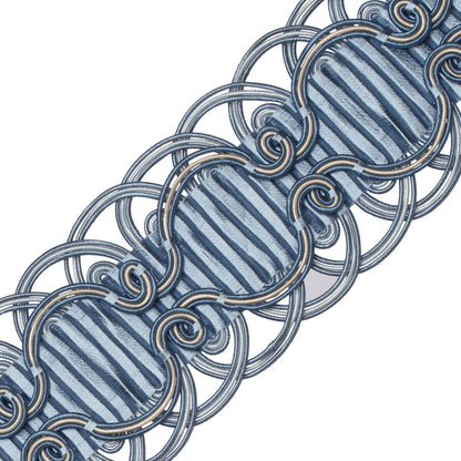 Chevallerie Crete Trim by Samuel & Sons in Bleu