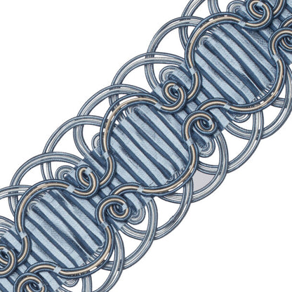 Chevallerie Crete Trim by Samuel & Sons in Bleu