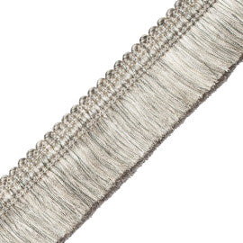 Chevallerie Brush Fringe Trim by Samuel & Sons in Argent
