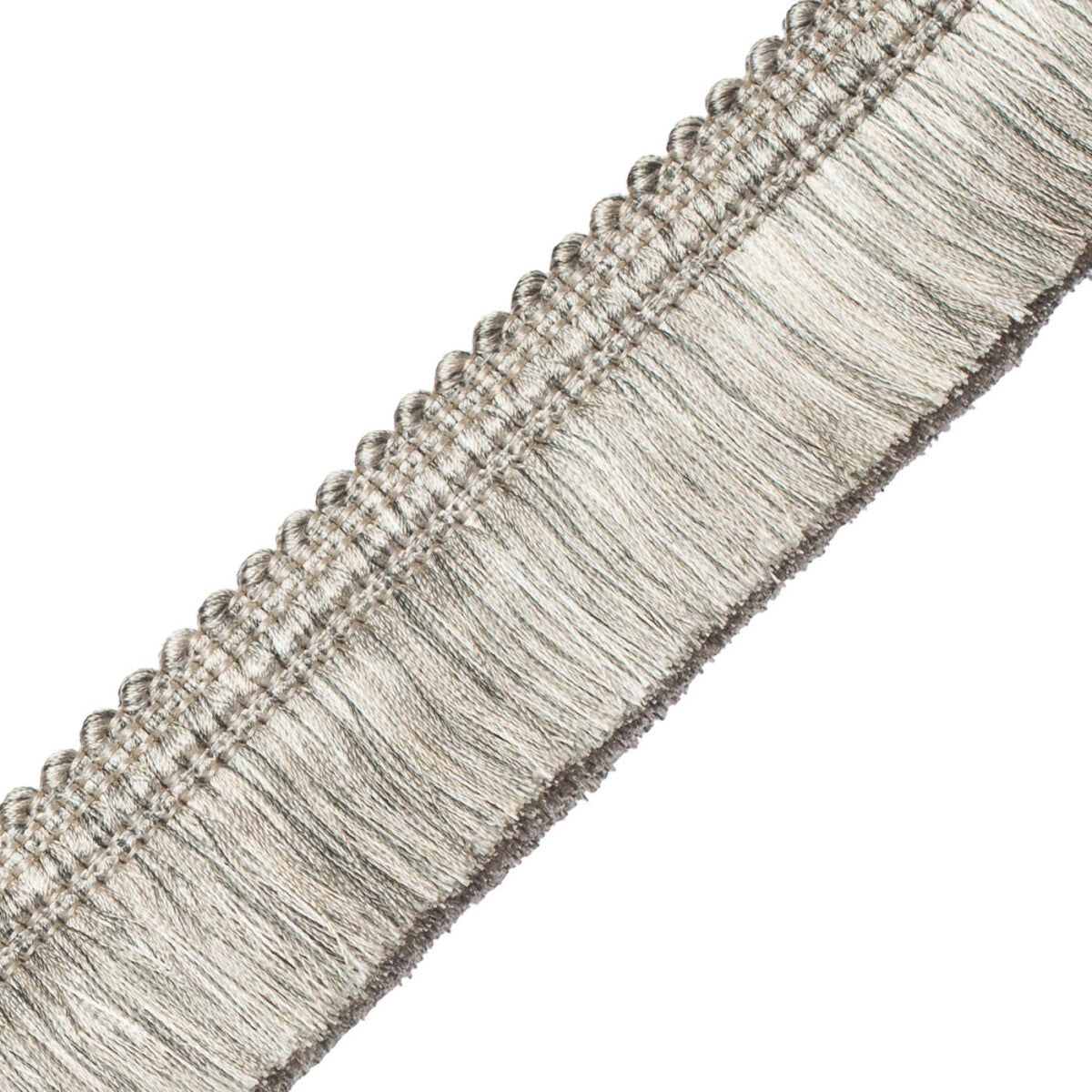 Chevallerie Brush Fringe Trim by Samuel & Sons in Argent