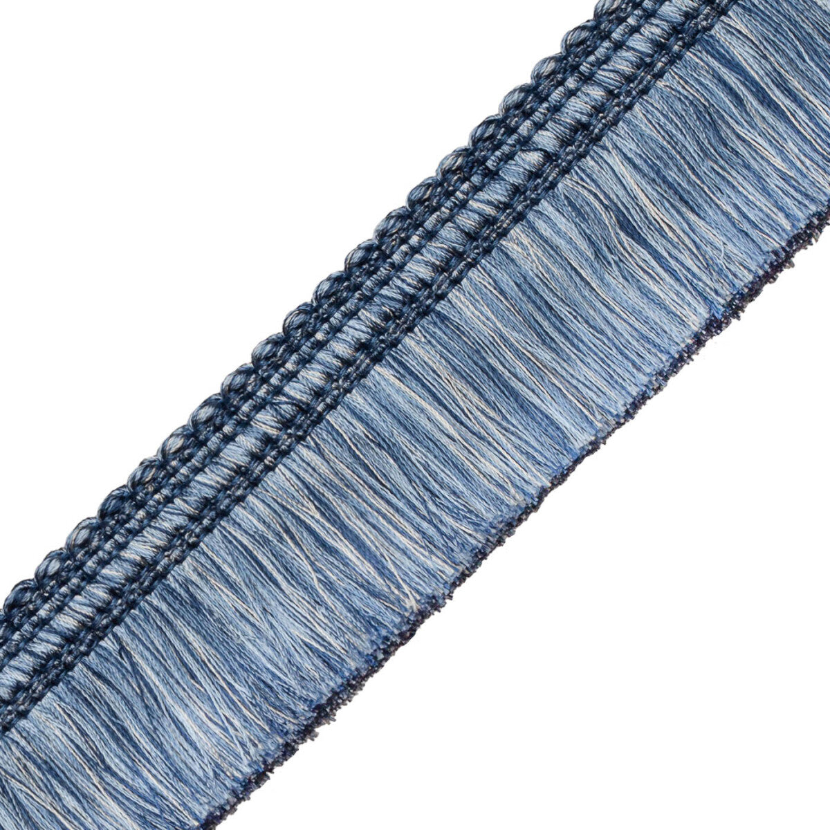 Chevallerie Brush Fringe Trim by Samuel & Sons in Bleu