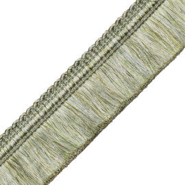 Chevallerie Brush Fringe Trim by Samuel & Sons in Vert