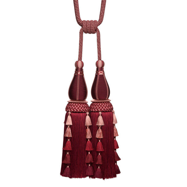 Chevallerie Double Tassel Tieback by Samuel & Sons in Bordeaux