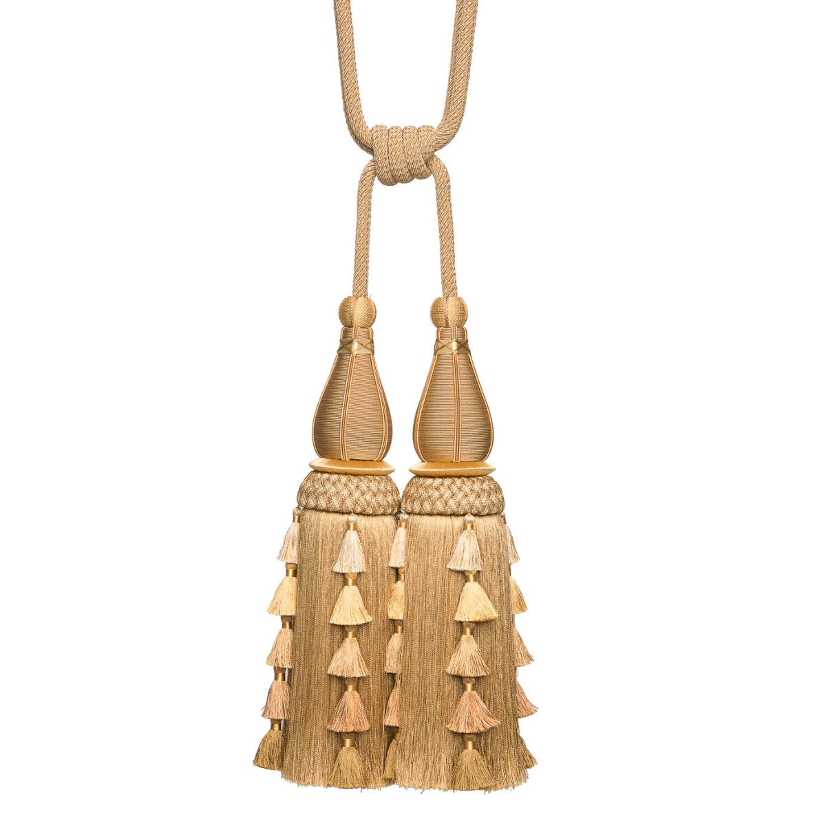 Chevallerie Double Tassel Tieback by Samuel & Sons in Oro