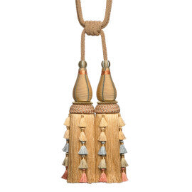 Chevallerie Double Tassel Tieback by Samuel & Sons in Marzipan