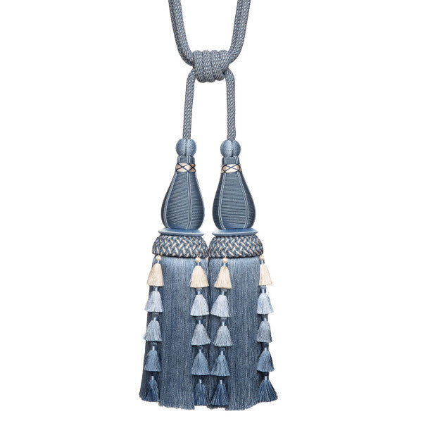Chevallerie Double Tassel Tieback by Samuel & Sons in Bleu