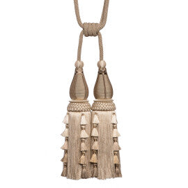 Chevallerie Double Tassel Tieback by Samuel & Sons in Amande