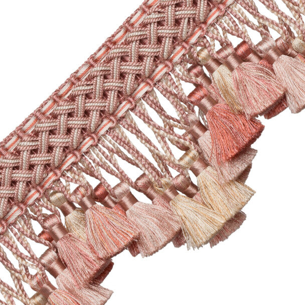 Chevallerie Scalloped Tassel Fringe Trim by Samuel & Sons in Petale