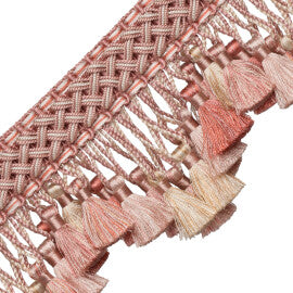 Chevallerie Scalloped Tassel Fringe Trim by Samuel & Sons in Petale