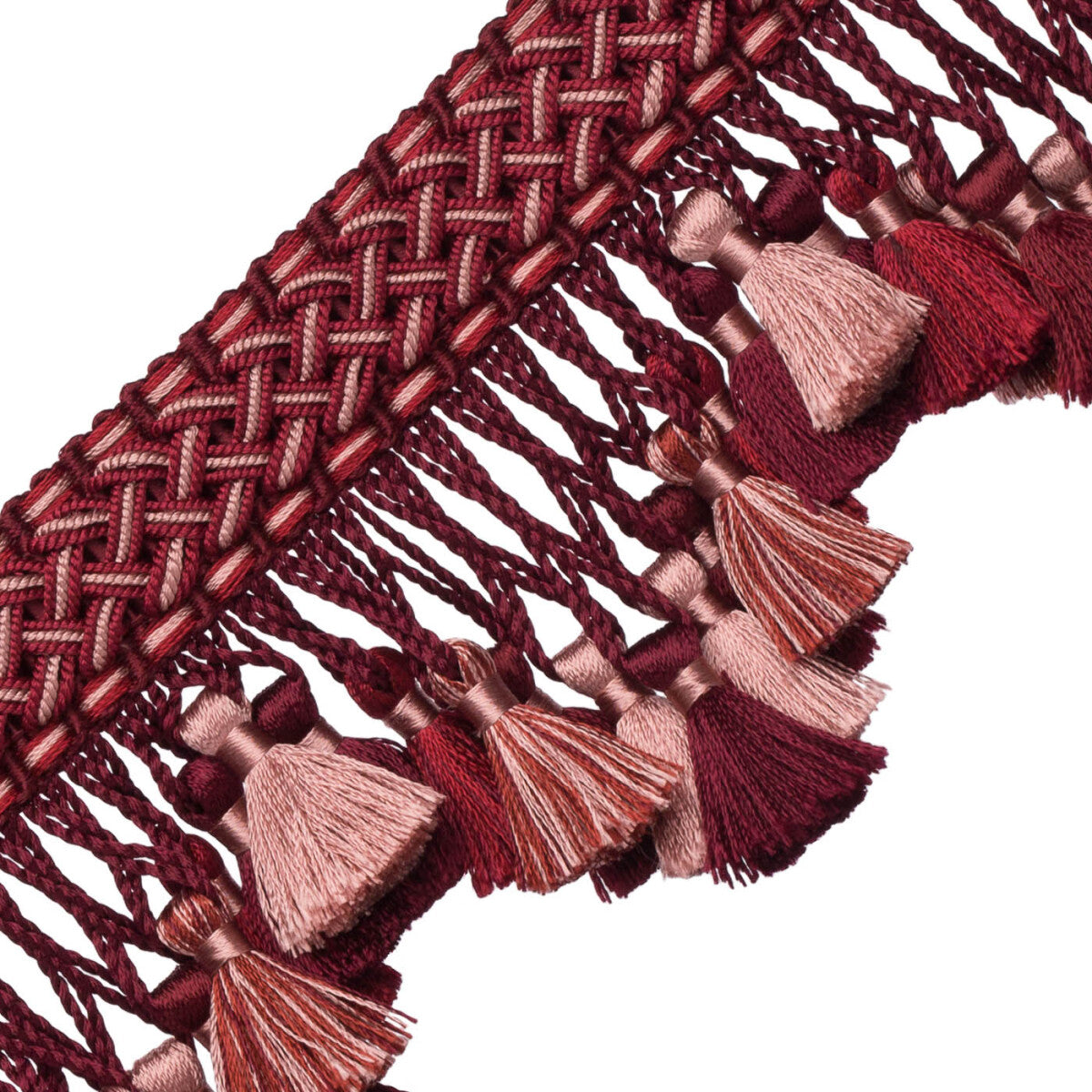 Chevallerie Scalloped Tassel Fringe Trim by Samuel & Sons in Bordeaux