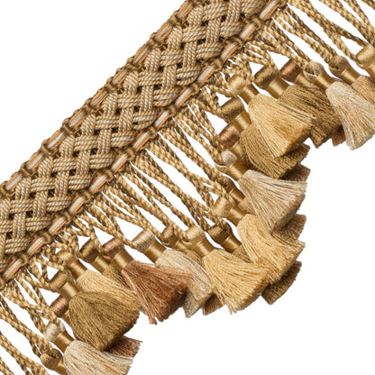 Chevallerie Scalloped Tassel Fringe Trim by Samuel & Sons in Oro