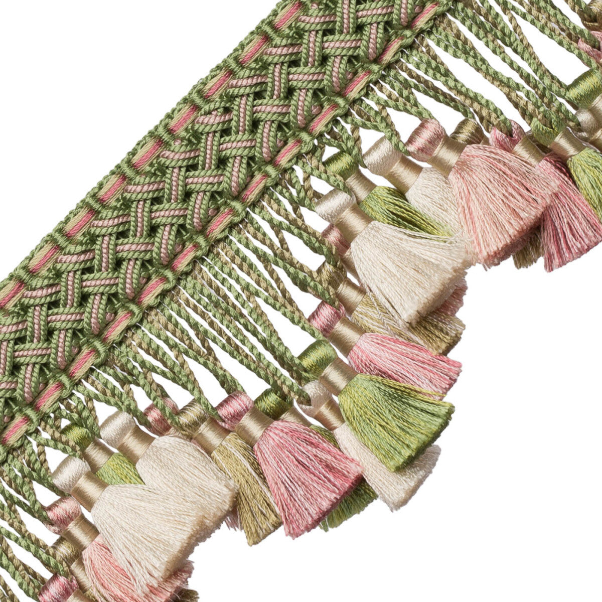 Chevallerie Scalloped Tassel Fringe Trim by Samuel & Sons in Jardin