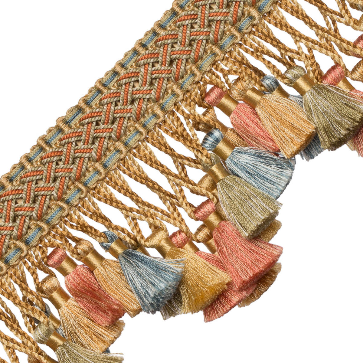 Chevallerie Scalloped Tassel Fringe Trim by Samuel & Sons in Marzipan