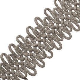 Mariachi Braid Trim by Samuel & Sons in Granite