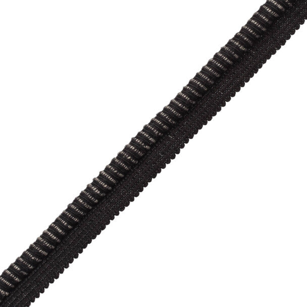 Lazo Cord With Tape Trim by Samuel & Sons in Obsidian