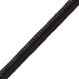 Lazo Cord With Tape Trim by Samuel & Sons in Obsidian