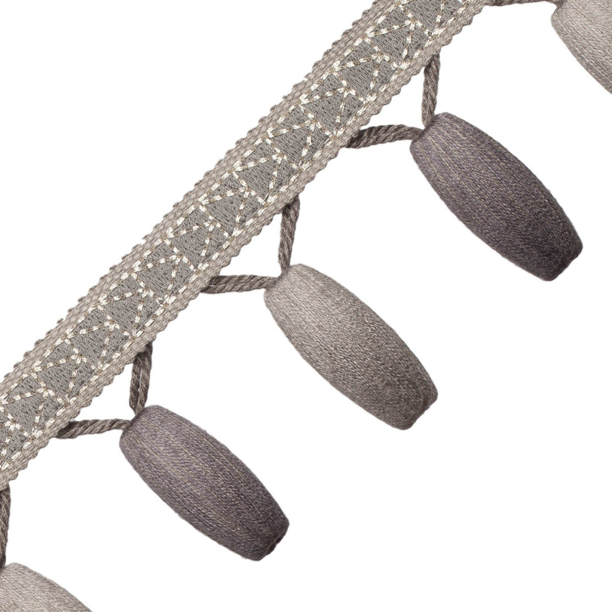 Torero Beaded Fringe Trim by Samuel & Sons in Granite