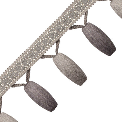 Torero Beaded Fringe Trim by Samuel & Sons in Granite