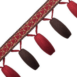 Torero Beaded Fringe Trim by Samuel & Sons in Cochineal