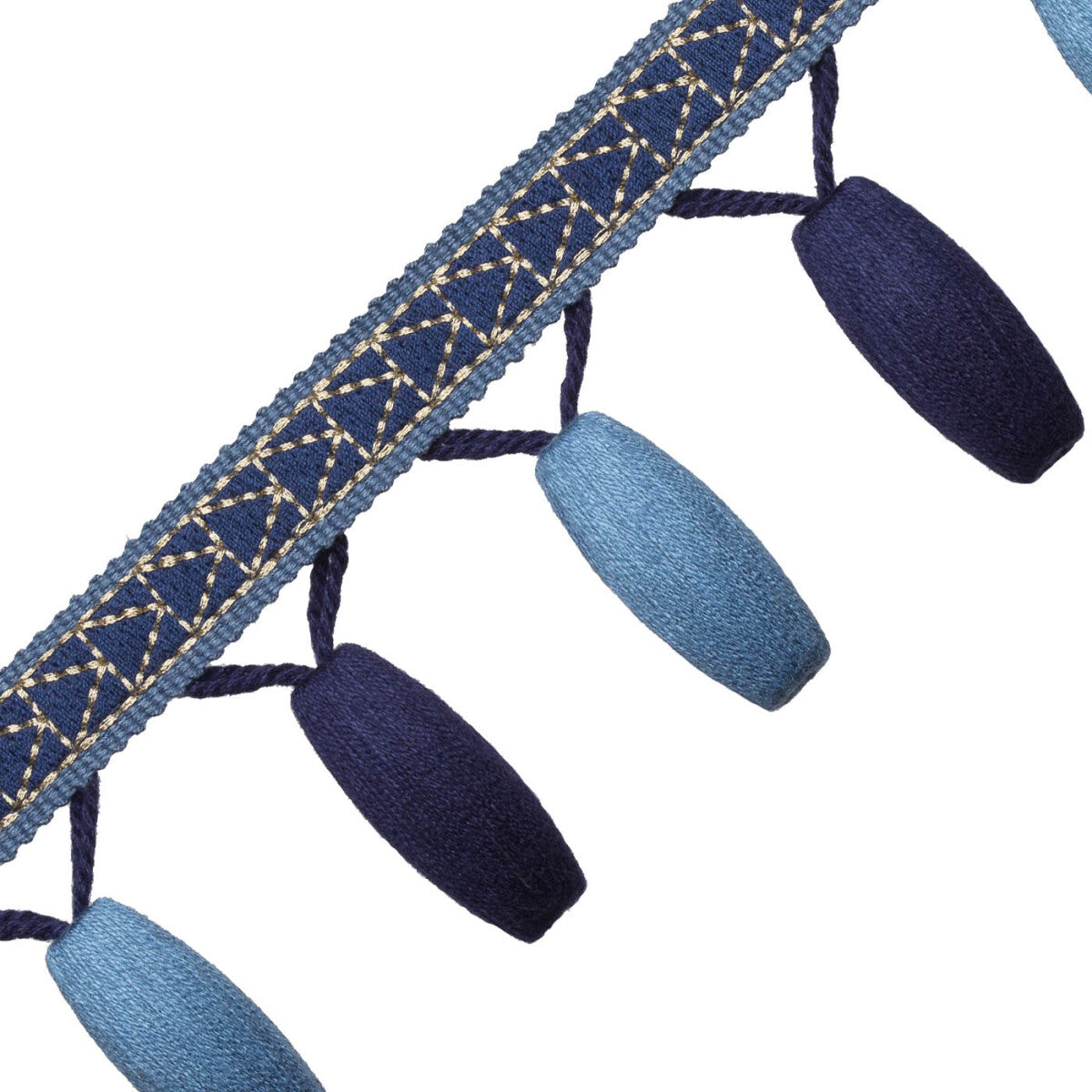 Torero Beaded Fringe Trim by Samuel & Sons in Indigo