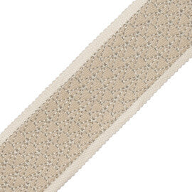 Torero Embroidered Border Trim by Samuel & Sons in Salt