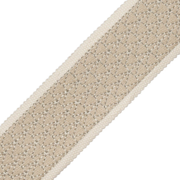 Torero Embroidered Border Trim by Samuel & Sons in Salt
