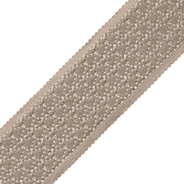 Torero Embroidered Border Trim by Samuel & Sons in Metate
