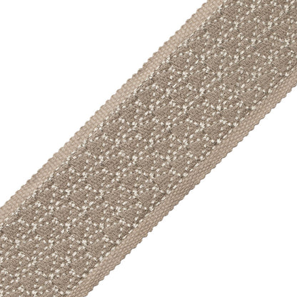 Torero Embroidered Border Trim by Samuel & Sons in Metate