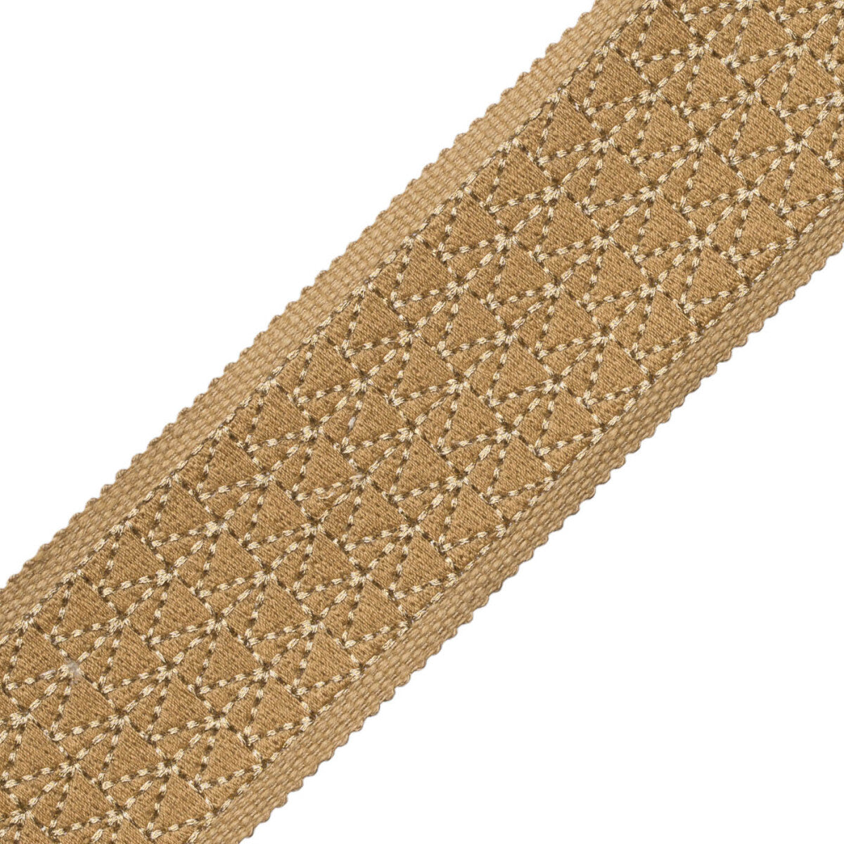 Torero Embroidered Border Trim by Samuel & Sons in Sisal