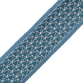 Torero Embroidered Border Trim by Samuel & Sons in Cenote
