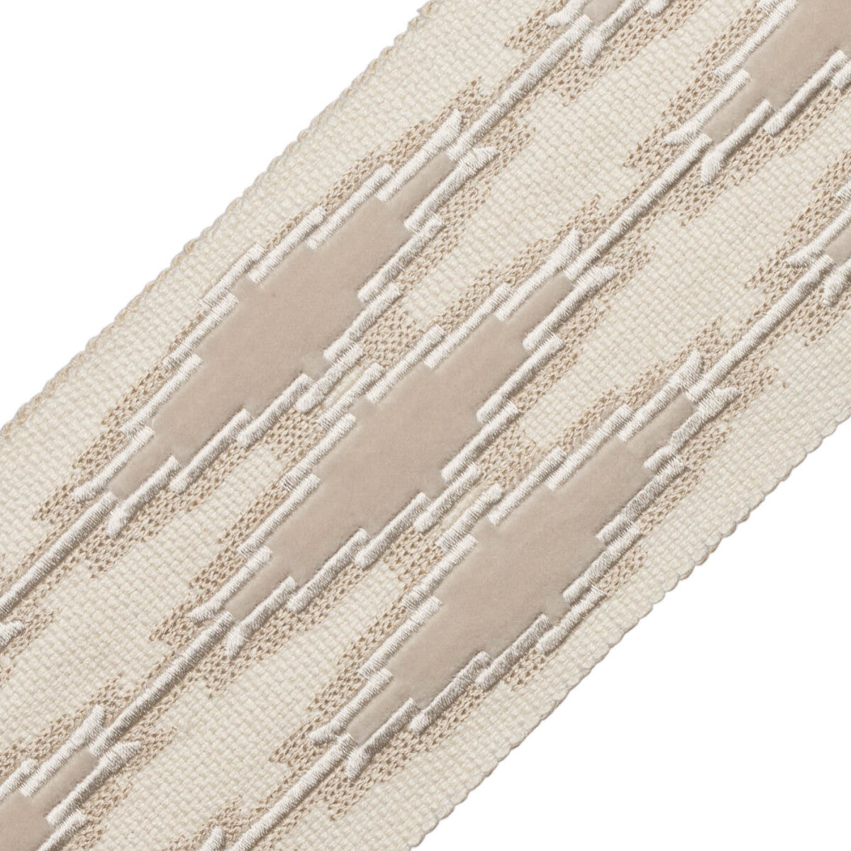 Ojos Appliqué Border Trim by Samuel & Sons in Salt