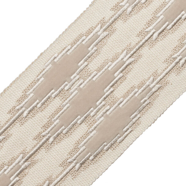 Ojos Appliqué Border Trim by Samuel & Sons in Salt