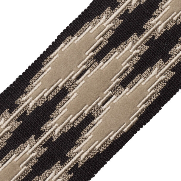 Ojos Appliqué Border Trim by Samuel & Sons in Obsidian
