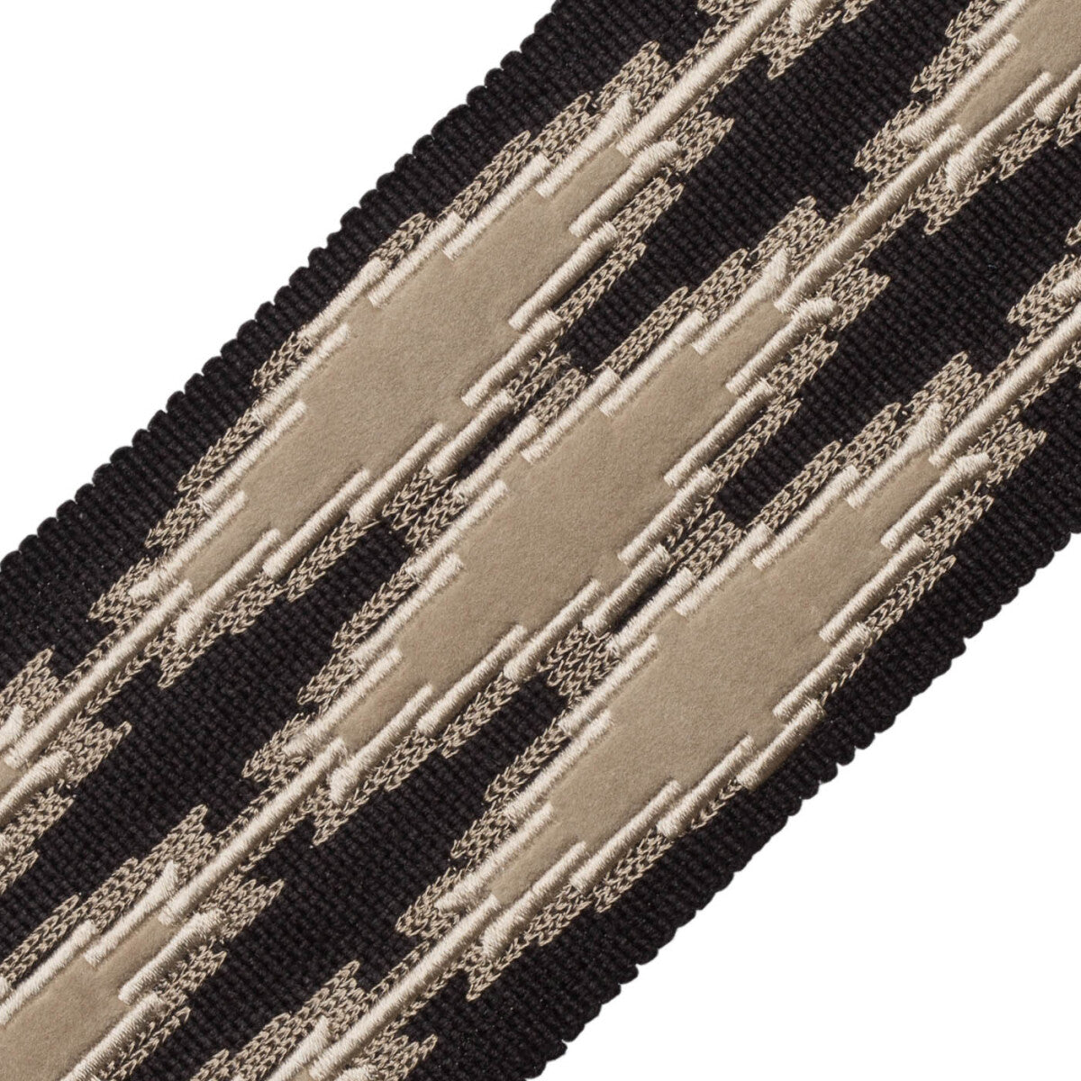 Ojos Appliqué Border Trim by Samuel & Sons in Obsidian