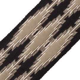 Ojos Appliqué Border Trim by Samuel & Sons in Obsidian