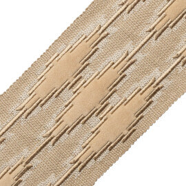 Ojos Appliqué Border Trim by Samuel & Sons in Sisal