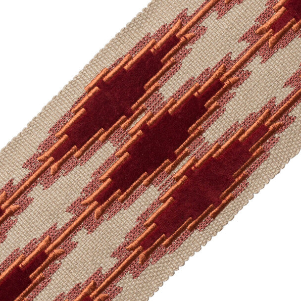 Ojos Appliqué Border Trim by Samuel & Sons in Terra