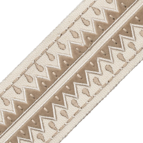 Uxmal Appliqué Border Trim by Samuel & Sons in Salt