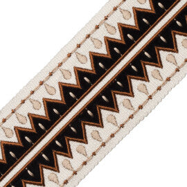 Uxmal Appliqué Border Trim by Samuel & Sons in Obsidian