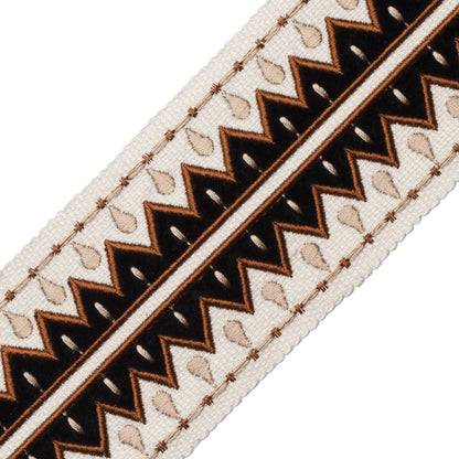 Uxmal Appliqué Border Trim by Samuel & Sons in Obsidian