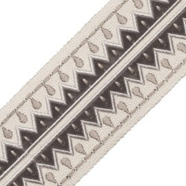 Uxmal Appliqué Border Trim by Samuel & Sons in Granite