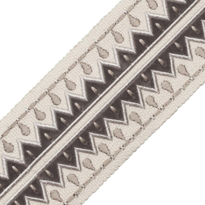 Uxmal Appliqué Border Trim by Samuel & Sons in Granite