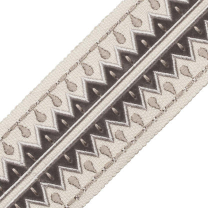 Uxmal Appliqué Border Trim by Samuel & Sons in Granite
