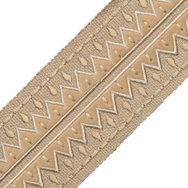 Uxmal Appliqué Border Trim by Samuel & Sons in Sisal